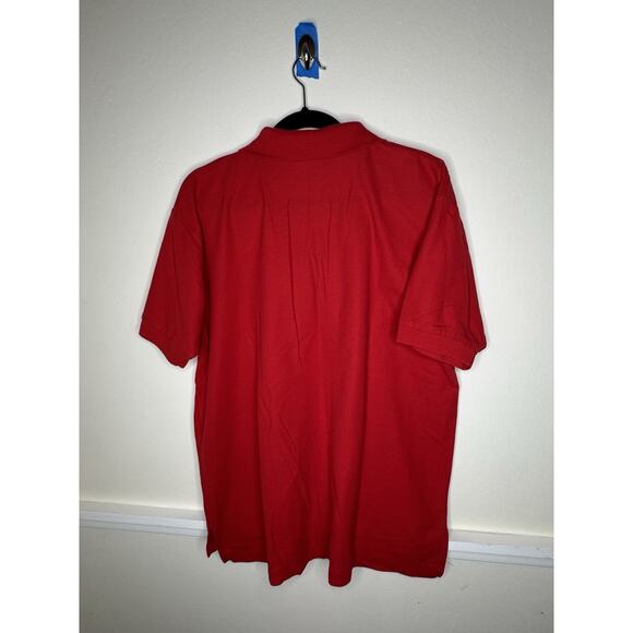 Vintage 80s Levis "E" Shirt Polo Short Sleeve Ringer Red Men XL Embroidered Logo - Picture 5 of 9